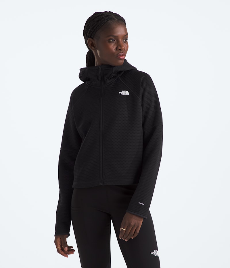 Женское худи The North Face Dotknit Thermal Full-Zip, цвет: Чёрный