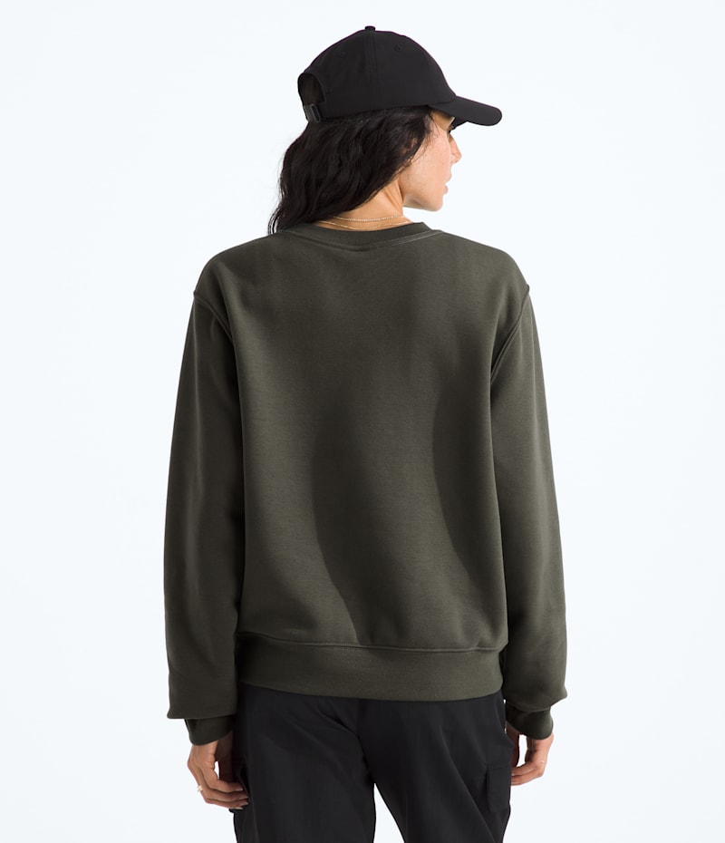 Женские толстовки The North Face TNF Essential Simple Dome Relaxed Crew, цвет: Серо-коричневый зелёный — фото 3