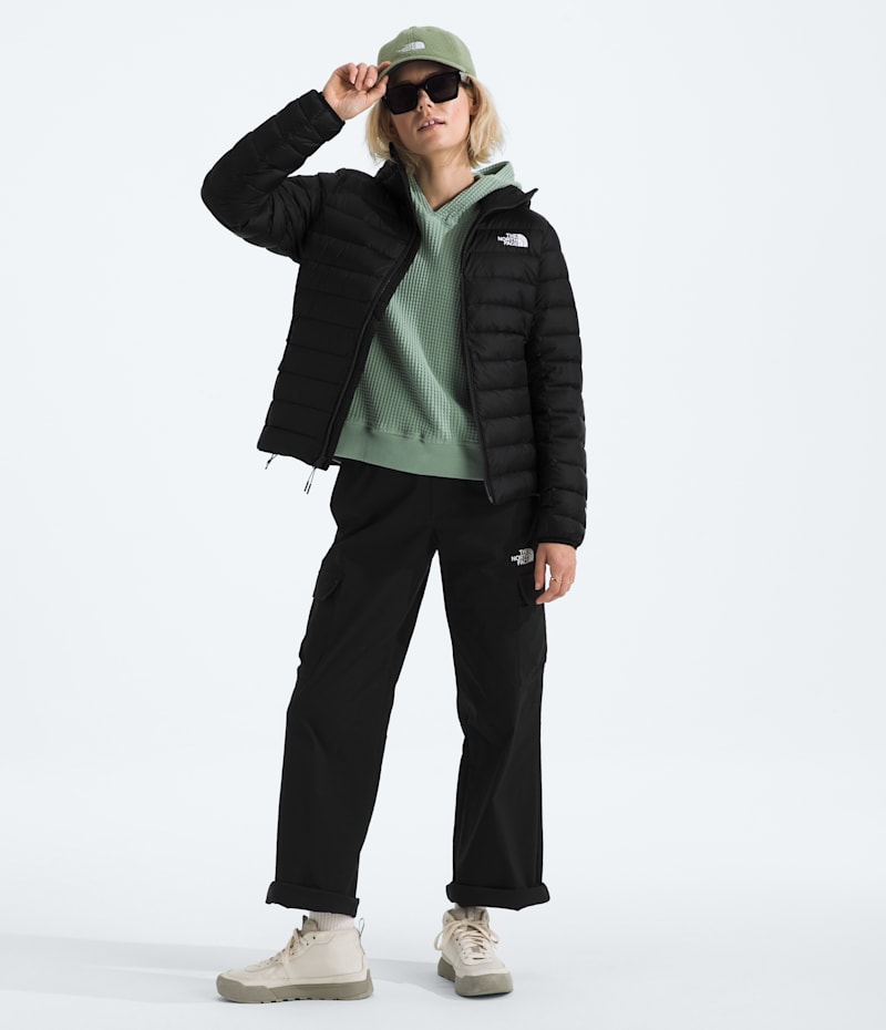 Женская куртка The North Face Classic Down Hooded, цвет: Чёрный — фото 2