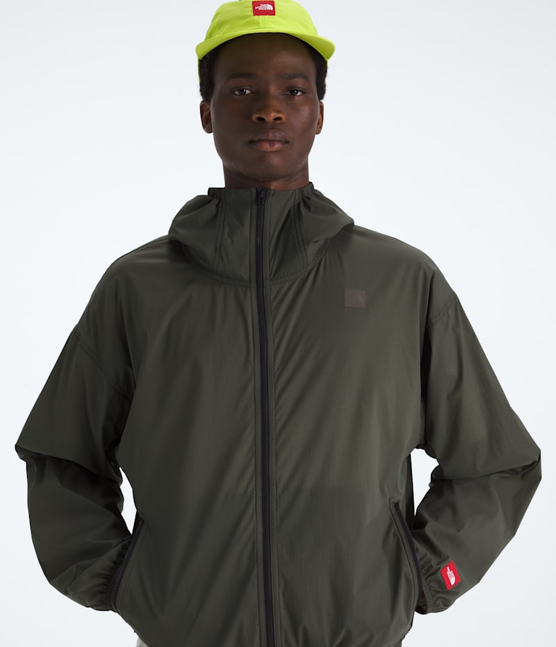 Куртка The North Face TNF Red Box Packable Hooded Wind Jacket, цвет: Серо-коричневый зелёный — фото 3