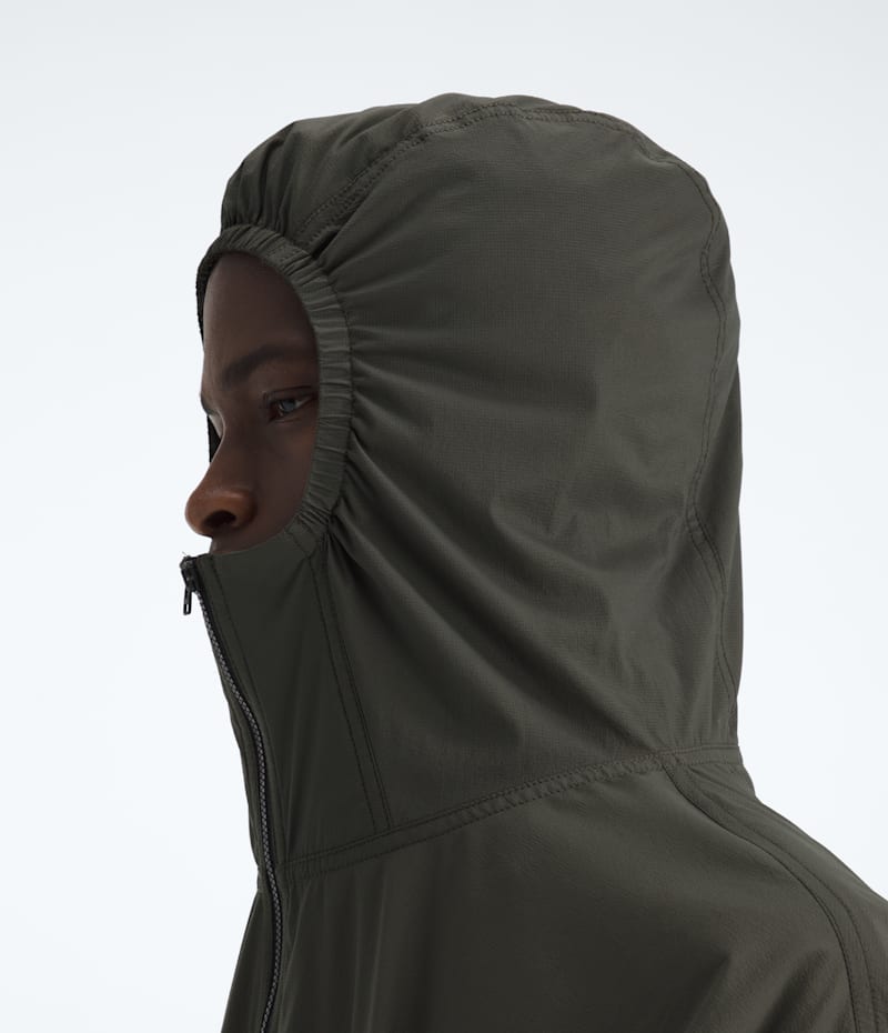 Куртка The North Face TNF Red Box Packable Hooded Wind Jacket, цвет: Серо-коричневый зелёный — фото 6