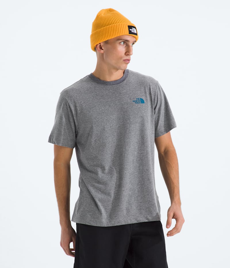 Мужская футболка The North Face Evolution Sky Cloud Short-Sleeve — Graphic, цвет: Серый меланжевый — фото 4