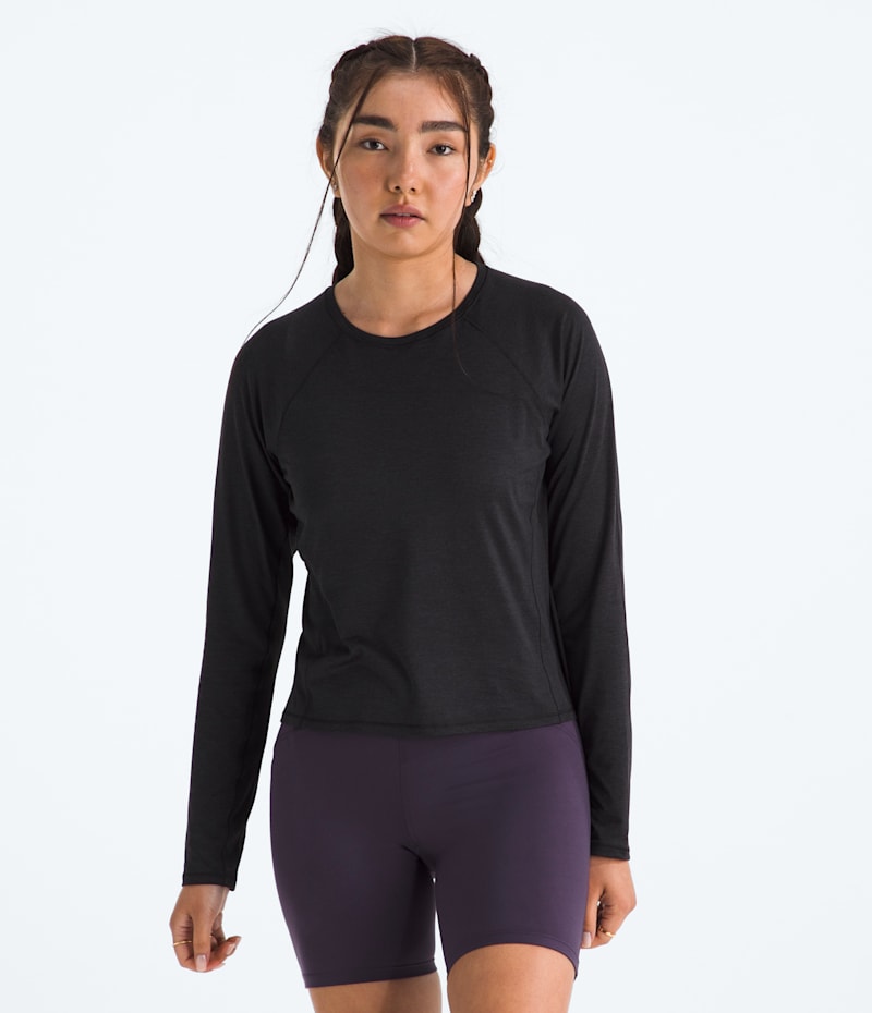 Женская кофта с длинным рукавом The North Face Jaida, цвет: Чёрный тёмный меланжевый