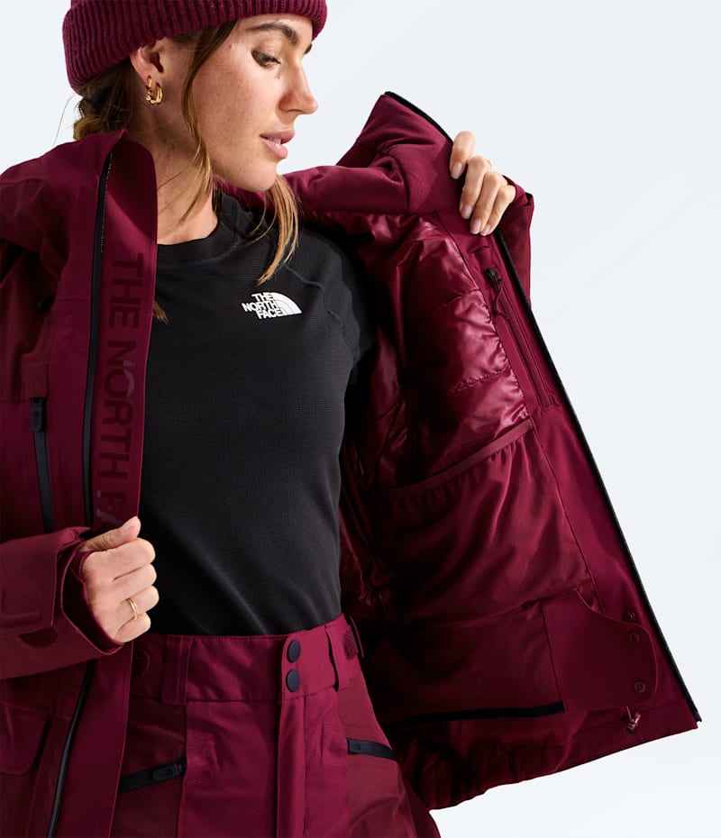 Женская куртка The North Face Powstar, цвет: Бордовый — фото 4