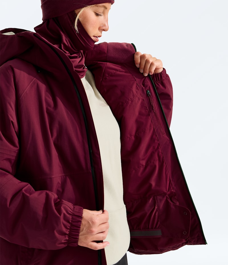 Женская куртка The North Face Slaydee Insulated, цвет: Бордовый — фото 5