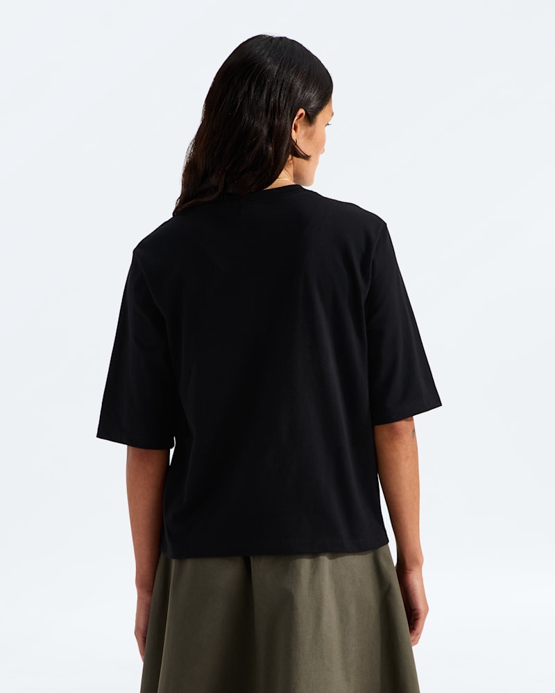 Женская футболка The North Face TNF Essential Simple Dome Boxy Relaxed Short-Sleeve Tee, цвет: Чёрный — фото 3
