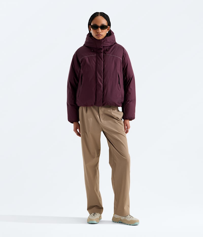 Женская куртка The North Face Tnf Dryvent Reversible Down Jacket, цвет: Глубокий бордовый — фото 2