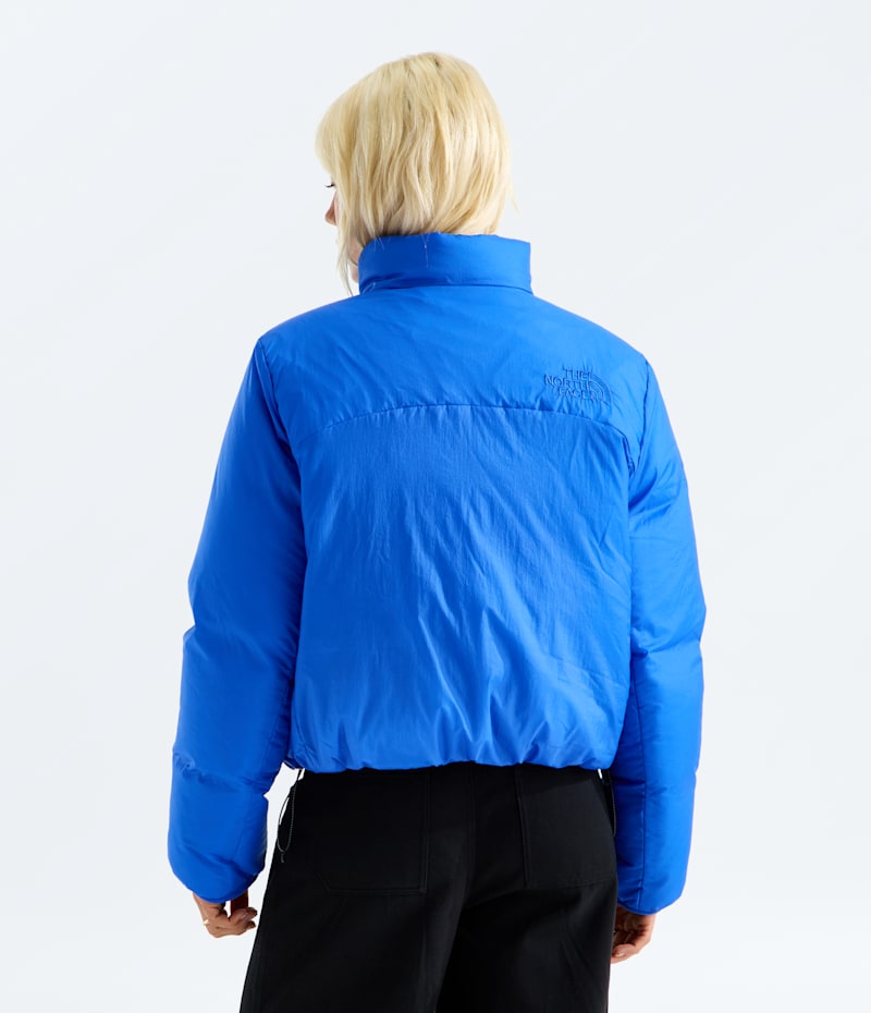 Женская куртка The North Face Pertex Nuptse Reversible, цвет: Синий / Чёрный — фото 4