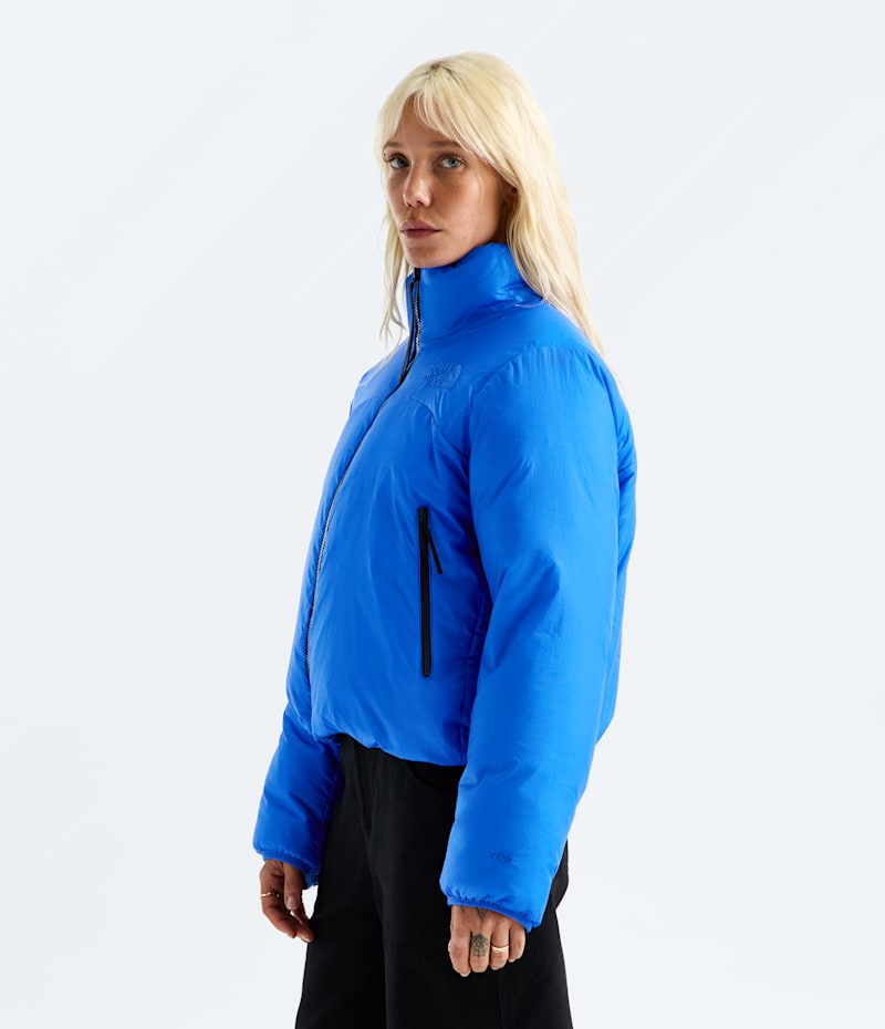 Женская куртка The North Face Pertex Nuptse Reversible, цвет: Синий / Чёрный — фото 5
