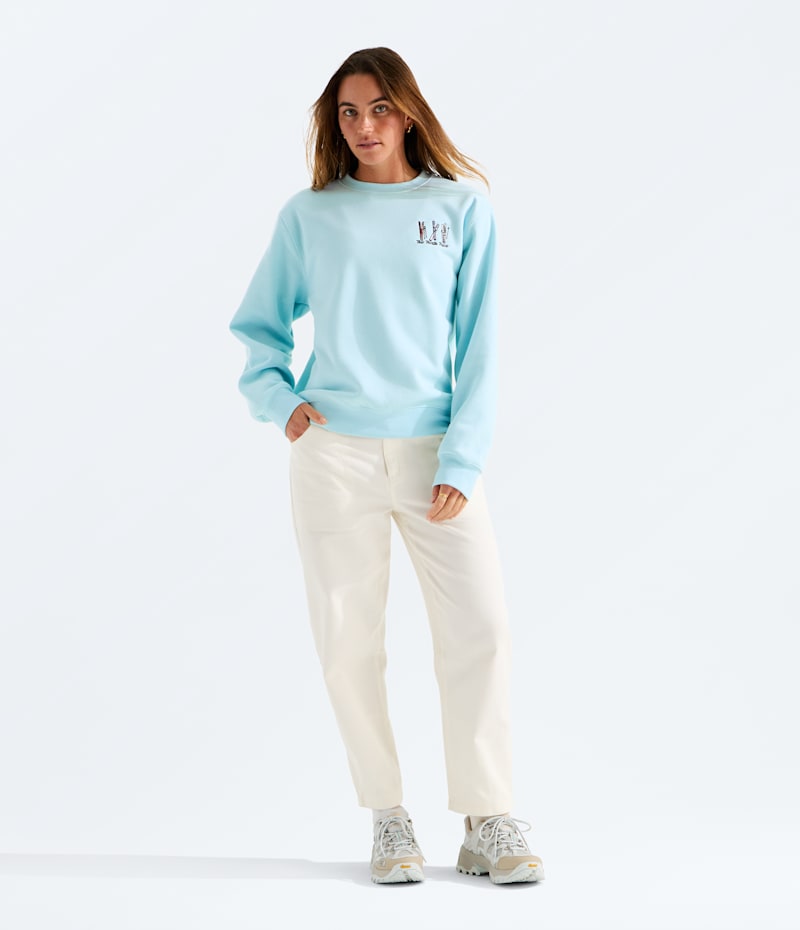 Женский топ The North Face Essential Ski Embro Relaxed Crew, цвет: Glacier — фото 2