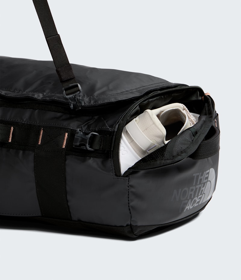 Сумка The North Face Base Camp Voyager Duffel 32L - Luxe, цвет: Чёрный меланжевый / Коралловый — фото 5