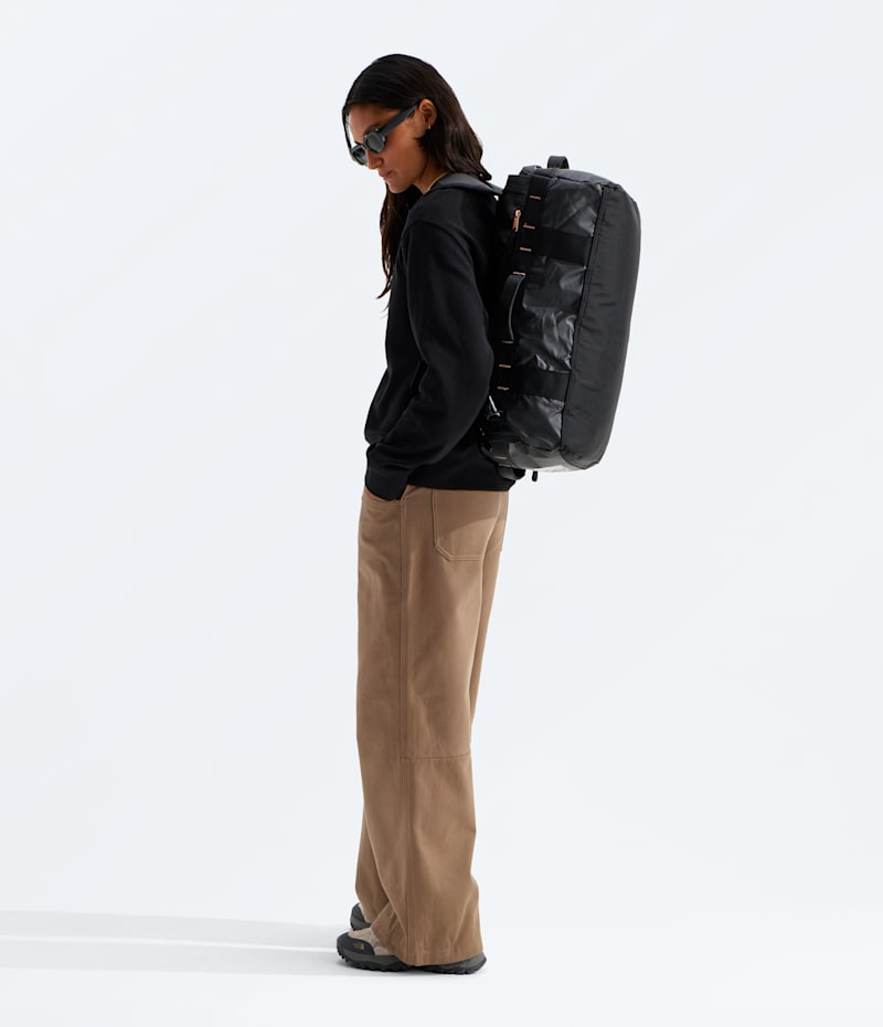 Сумка The North Face Base Camp Voyager Duffel 32L - Luxe, цвет: Чёрный меланжевый / Коралловый — фото 4