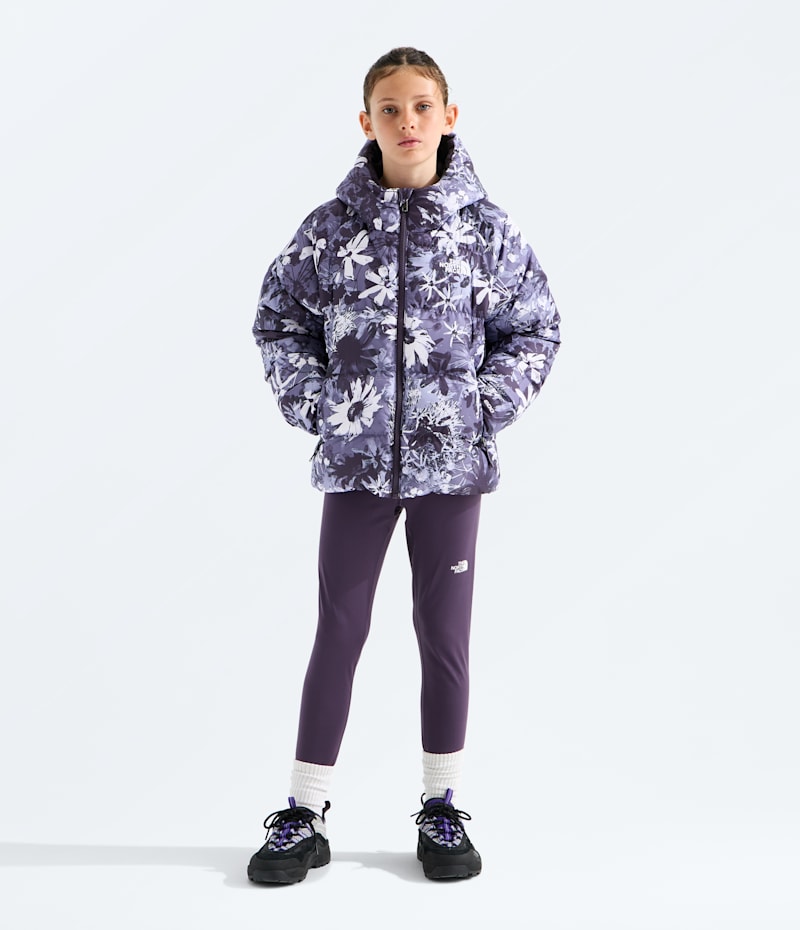 Детские куртки The North Face Girls’ Hydrenalite Down Hooded Jacket—Print — фото 2