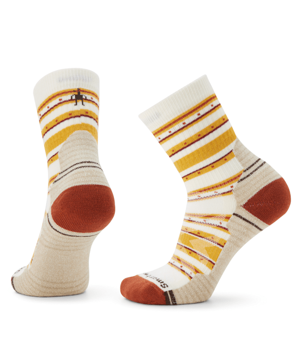 Women's Hike Light Cushion Stitch Stripe Mid Crew Socks The