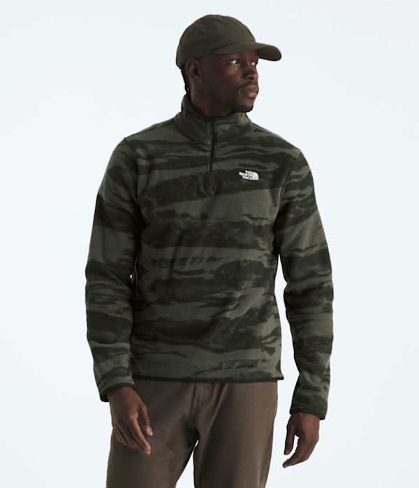 Men's Glacier Fleece ¼-Zip—Print | The North Face