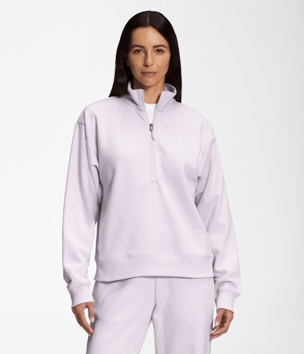 The North Face Women’s City Standard ¼-Zip Pullover Sweatshirt (Size: Large): Lavender Fog