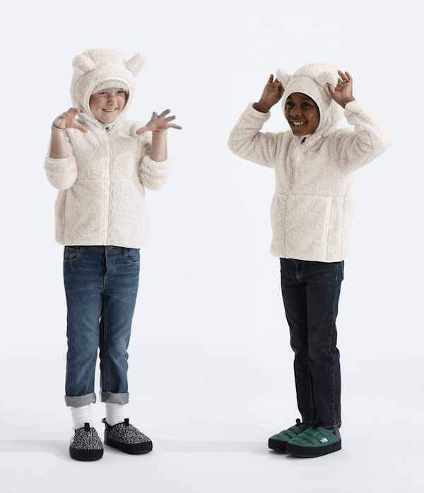 The North Face Kids’ Campshire Full-Zip Hoodie Jacket (Size: 7): White Dune/Sparkle