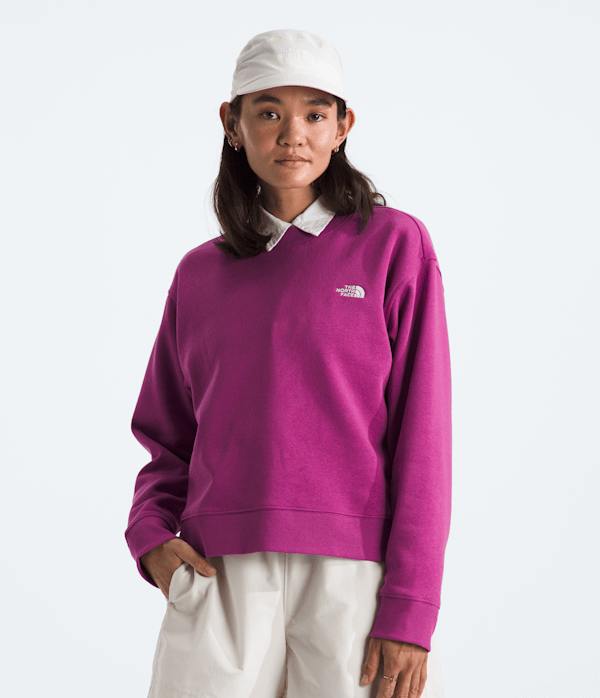 The North Face Women’s Evolution Fleece Crew Shirt (Size: XL): Deep Mulberry