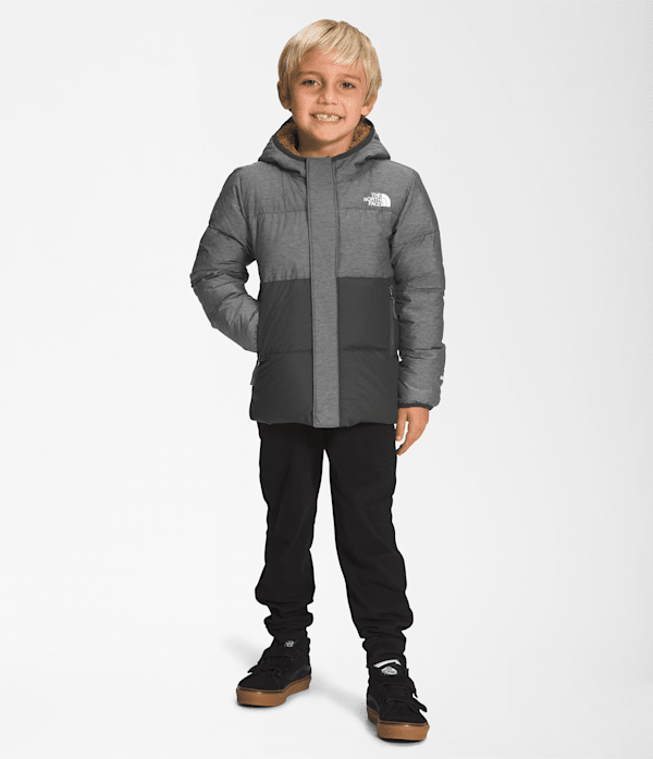 The North Face Kids’ North Down Hooded Jacket (Size: 3T): Medium Grey Heather
