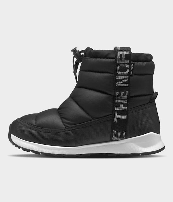 The North Face Big Kids ThermoBall Pull-On Waterproof Boots in TNF Black/TNF White Size: 4.0