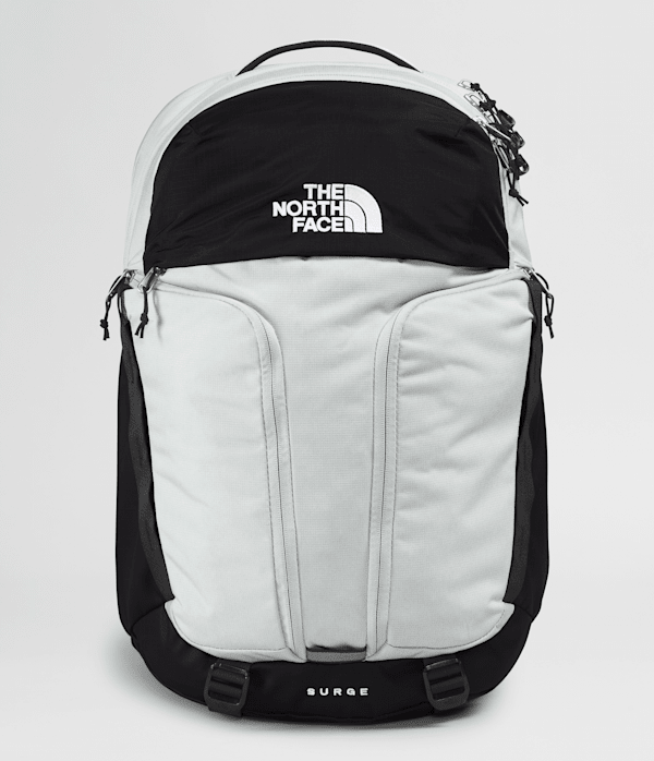 The North Face Surge Backpack: Tin Grey Dark Heather/Black