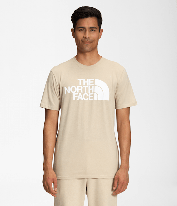 The North Face Men’s Short-Sleeve Half Dome T-Shirt (Size: Small): Gravel/White