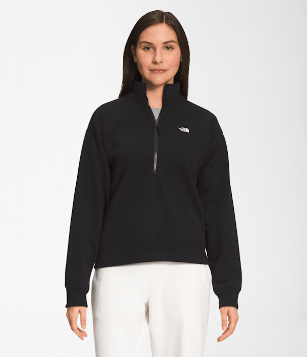 The North Face Women’s City Standard ¼-Zip Pullover Sweatshirt (Size: Medium): Black