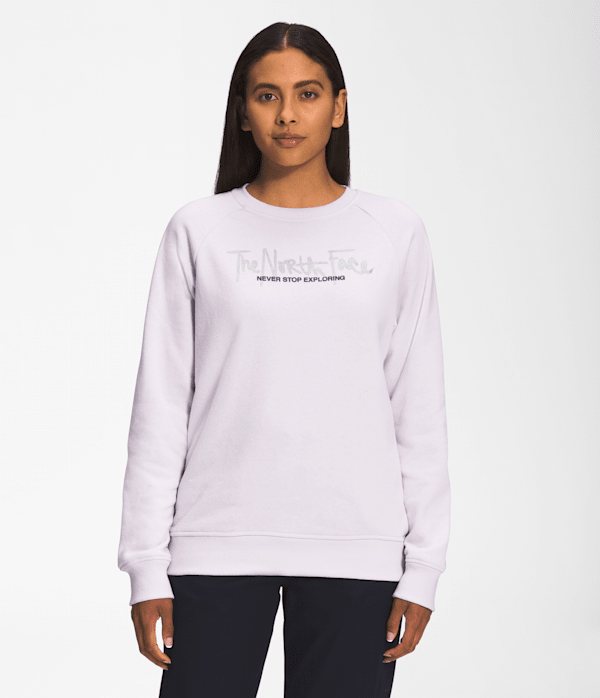 The North Face Women’s Graphic Injection Crew Shirt (Size: XS): Lavender Fog/Metallic Silver