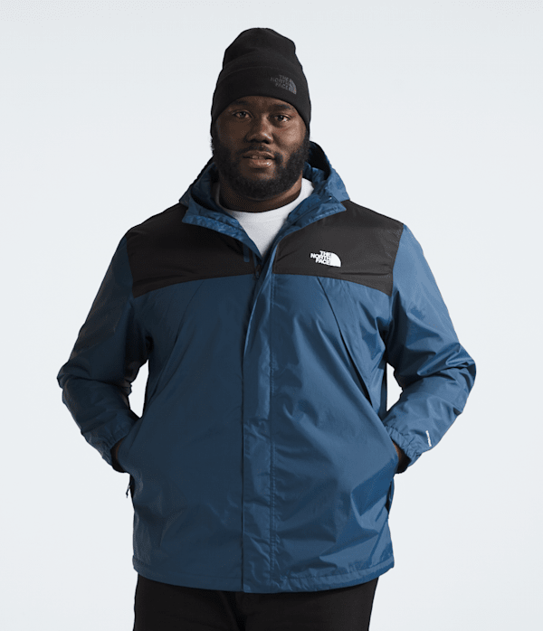 The North Face Men’s Big Antora Rain Waterproof Jacket (Size: 4X): Shady Blue/Black