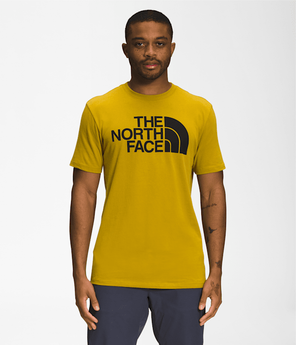 The North Face Men’s Short-Sleeve Half Dome T-Shirt (Size: XL): Mineral Gold/Black