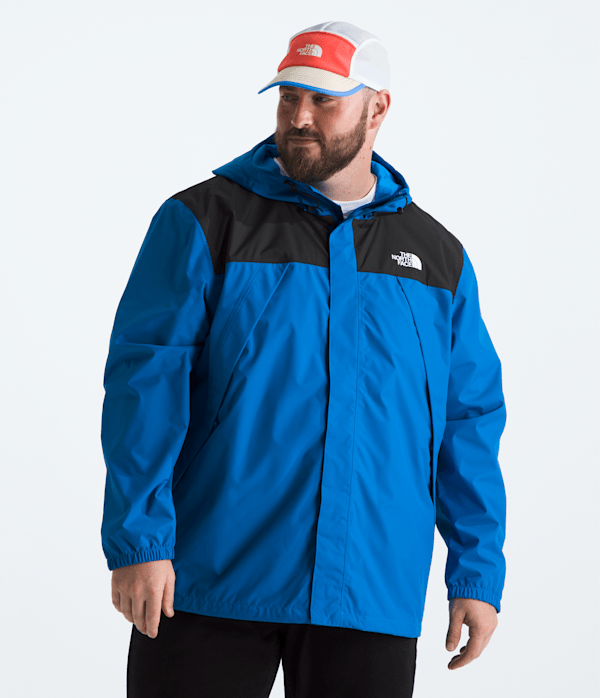 The North Face Men’s Big Antora Rain Waterproof Jacket (Size: 4X): Hero Blue/Black