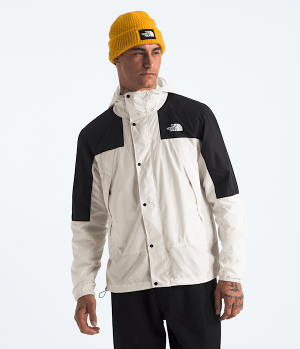 The North Face Men’s Mountain Wind Water-Repellent Jacket (Size: XS): White Dune/Black