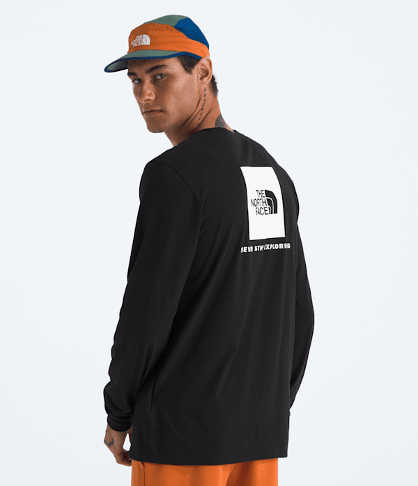 The North Face Men’s Evolution Box NSE Regular Long-Sleeve T-Shirt (Size: XS): Black/White