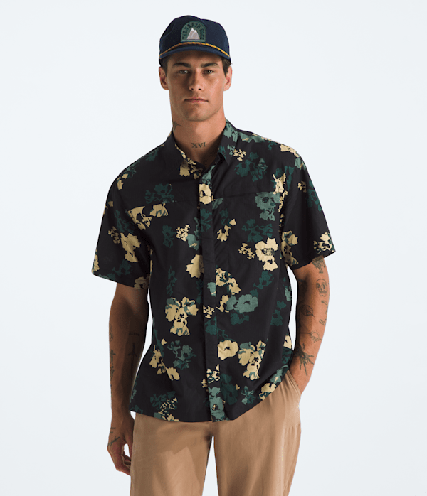 The North Face Men’s Short-Sleeve Heritage BD Shirt (Size: XS): Duck Green Flowers
