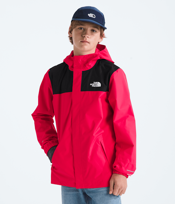 The North Face Boys’ Antora Rain Waterproof Jacket (Kids Size: L (12)): Hibiscus