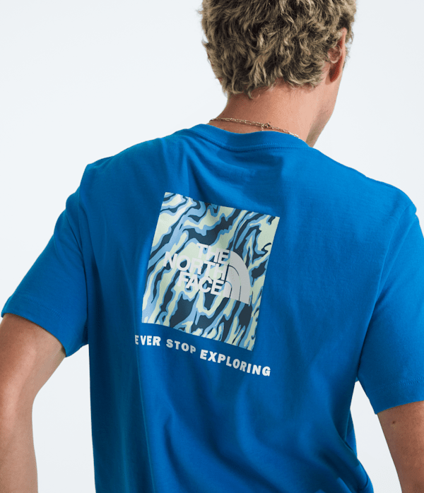 THE NORTH FACE M シャツ　スカイブルー Men's Short-Sleeve Core Wavy Lines Box NSE Tee | The North Face