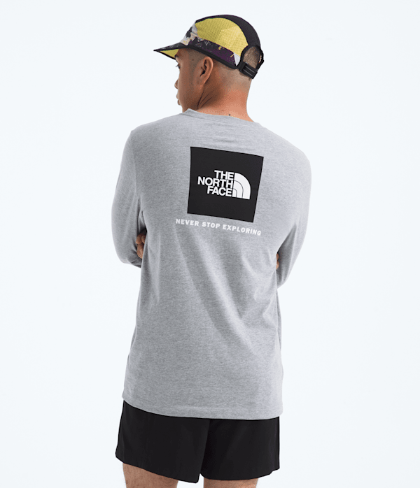 The North Face Men’s Evolution Box NSE Regular Long-Sleeve T-Shirt (Size: XS): Pale Grey Heather