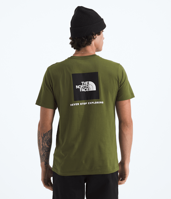 The North Face Men’s Evolution Box NSE Regular Short-Sleeve T-Shirt (Size: XS): Woodland Green