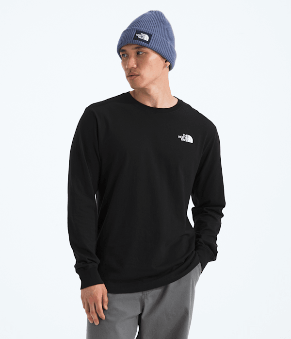 人気【THE NORTH FACE】 Evolution Box Fit Mens Tee Men's Evolution Sun Halos Box NSE Long-Sleeve Tee—Graphic