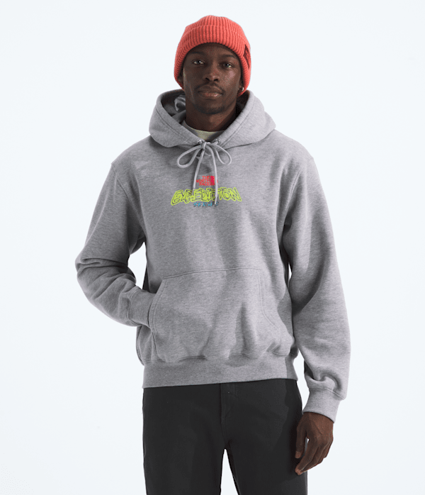 The North Face Men’s TNF™ Essential Expedition Series Hoodie Sweatshirt—graphic (Size: Medium): Pale Grey Heather