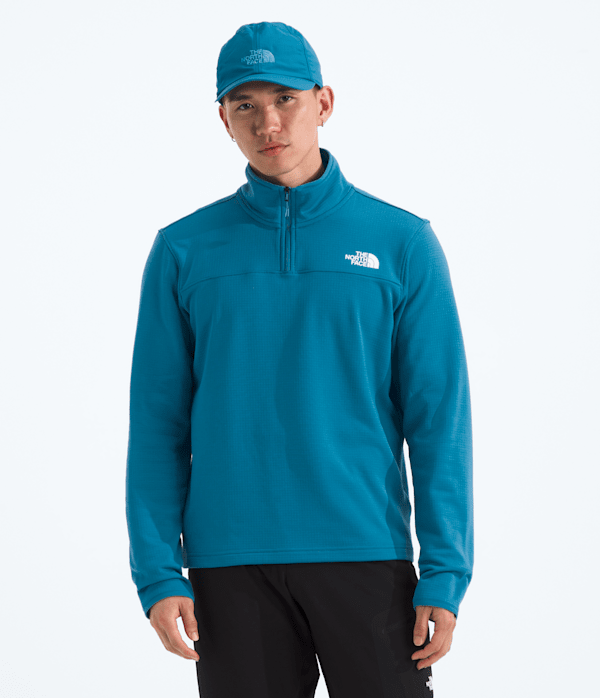 The North Face Men’s Cedar Trail Grid Fleece ¼-Zip Pullover (Size: 3XL): Dusk Blue