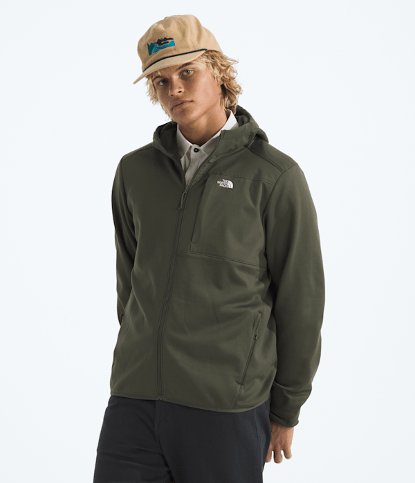 The North Face Men’s TNF™ Performance Fleece Full-Zip Hoodie Jacket (Size: Small): New Taupe Green
