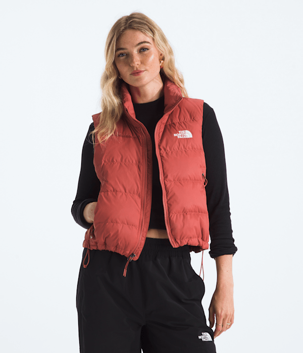 Gilet Matelassé Sans Manches Pour Femme - Col Montant - Poches Zippées - Coupe Ajustée - Léger
