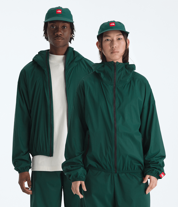 Men's TNF™ Red Box Packable Hooded Wind Jacket | The North Face