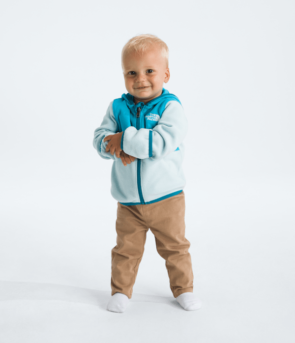 The North Face Baby Glacier Full-Zip Hoodie Fleece Jacket (Size: 0-3M): Meridian Blue/Polar Haze