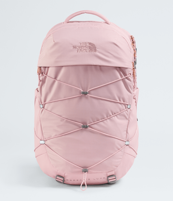 The North Face Women's Borealis Luxe Backpack: Metal Pink/Burnt Coral Metallic
