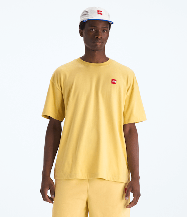 The North Face Men’s TNF™ Red Box Short-Sleeve T-Shirt (Size: XXS): Pumice Grey / Aster Blue