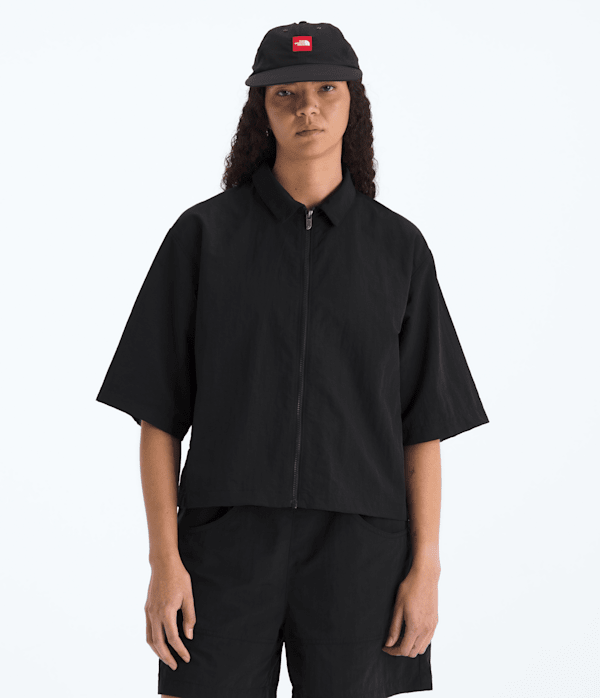The North Face Women’s TNF™ Red Box Nylon Short-Sleeve Shirt (Size: Medium): Black