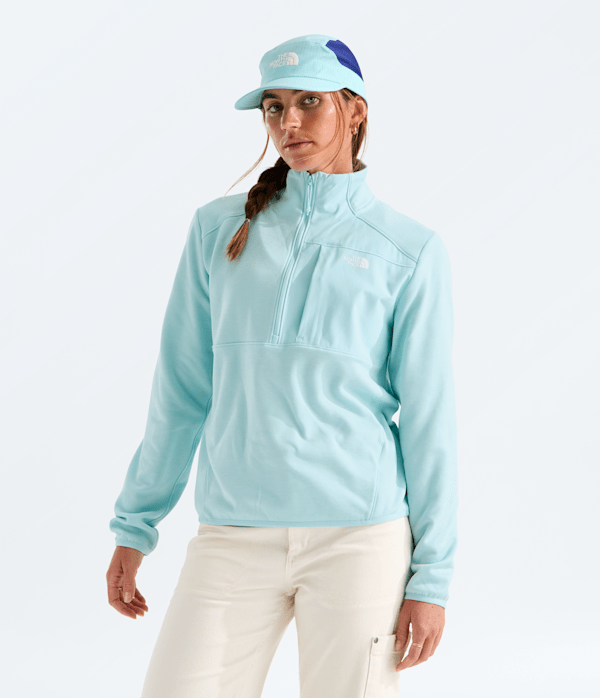 The North Face Women’s TNF™ Performance Fleece ¼ Zip (Size: Small): Glacier Light Heather
