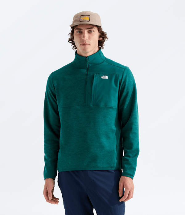 The North Face Men’s TNF™ Performance Fleece ¼ Zip (Size: Medium): Pacific Teal Dark Heather